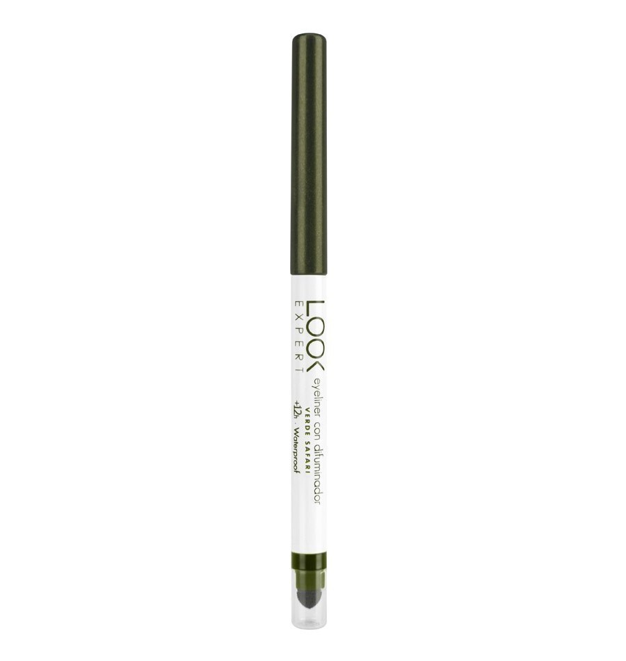 Beter Look Expert  Eyeliner con difuminador efecto terciopelo  (VERDE SAFARI )