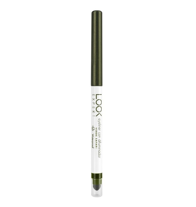 Beter Look Expert  Eyeliner con difuminador efecto terciopelo  (VERDE SAFARI )