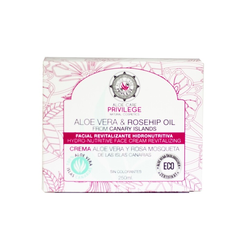 Privilege Crema facial hidronutritiva Aloe Vera/Rosa de Mosqueta (250 ml) (BIO) (ECO)