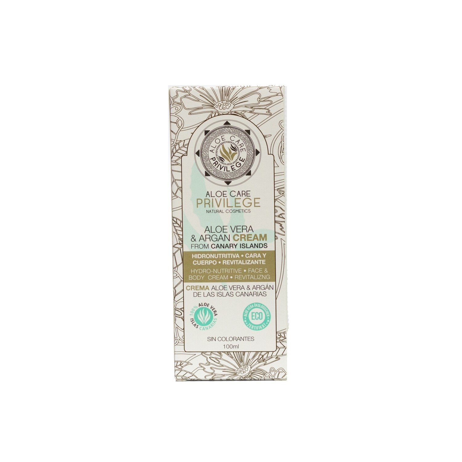 Privilege Crama Hidronutritiva cara y cuerpo Aloe Vera + Argan revitalizante (100ml)