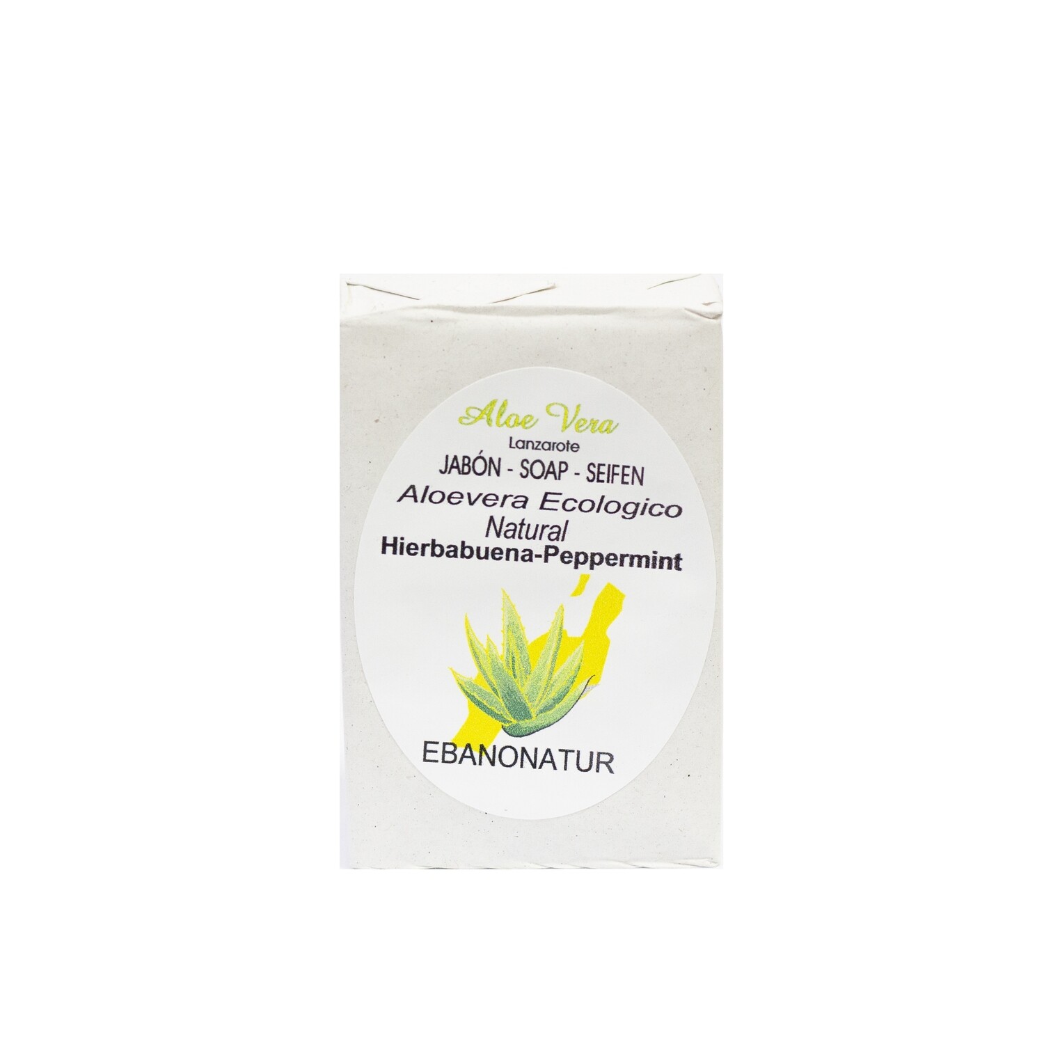 Jabón artesano de Aloe Vera y Hierbabuena (100 g)