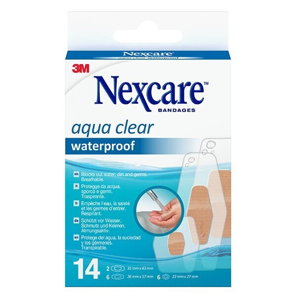 3M Nexcare Aqua Clear Apositos (Talla 3/14 unidades)