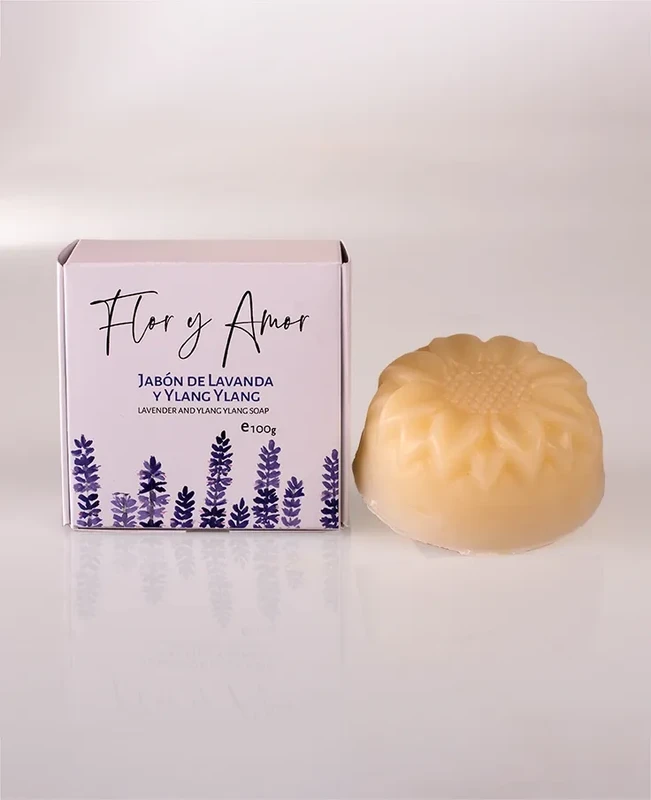 JABON DE LAVANDA Y YLANG YLANG (100G) FLOR Y AMOR