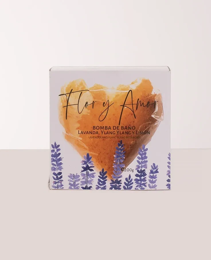 BOMBAS DE BAÑO  LAVANDA, YLANG Y LIMÓN CORAZON (200GR)