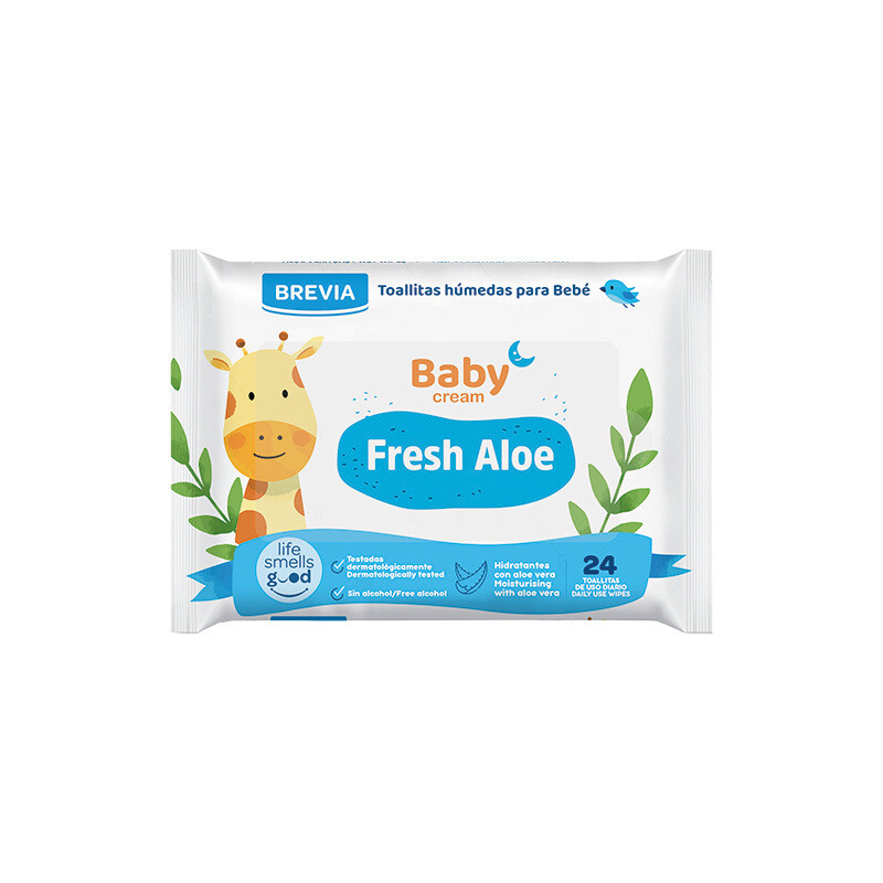 Toallitas Húmedas para Bebé con Aloe Vera (24 unds)