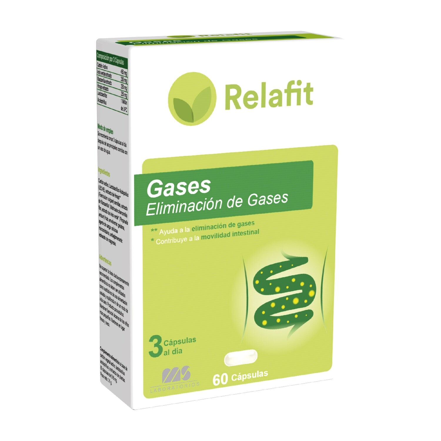 ​Relafit Gases (60 Cápsulas)