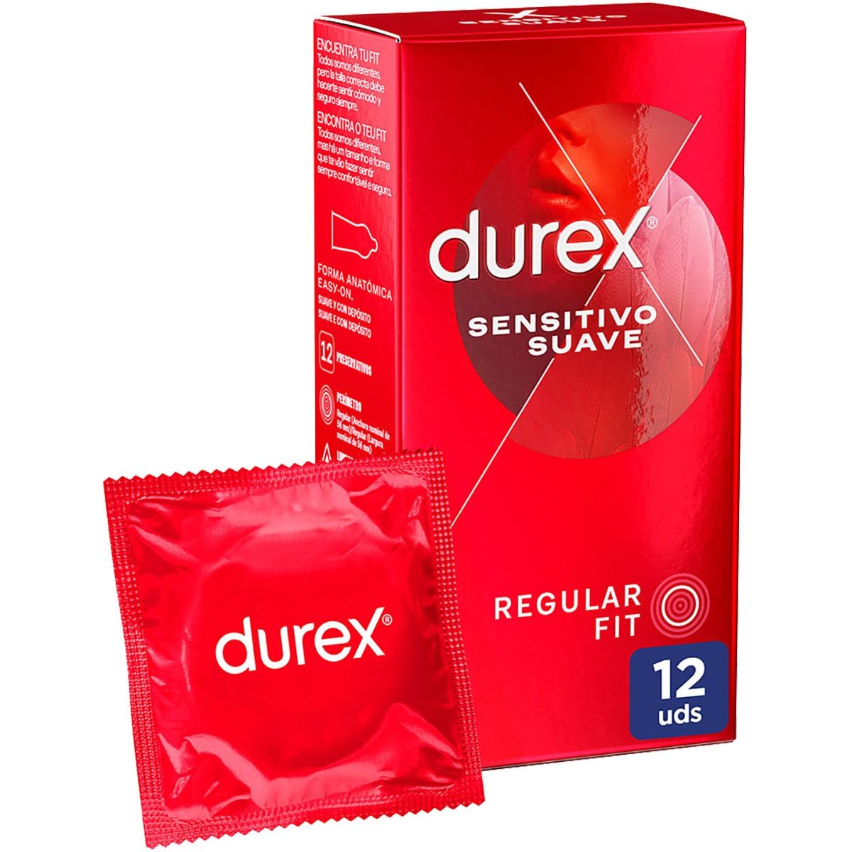 Durex Preservativos Sensitivo Suave fino y extralubricado  (12 unidades)