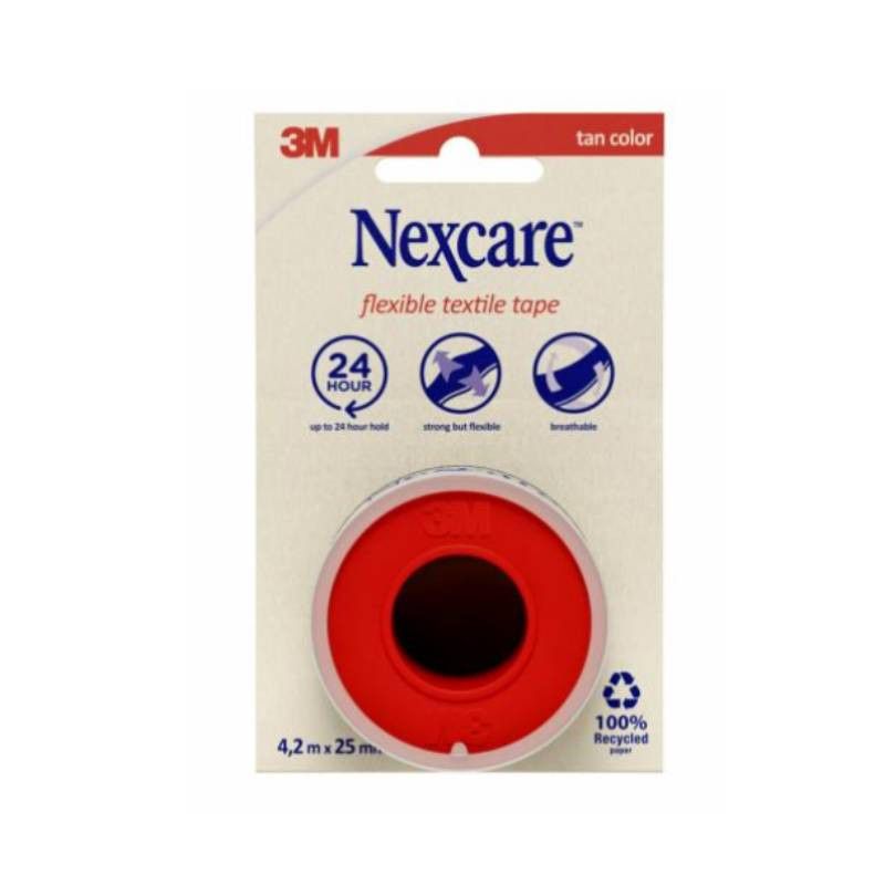 3M Nexcare Esparadrapo De Tela Color Piel (4,2 M X 2,5 Cm)