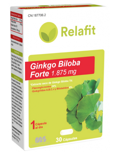 Relafit Ginkgo Biloba Forte (1.850mg)  (30 Cápsulas)