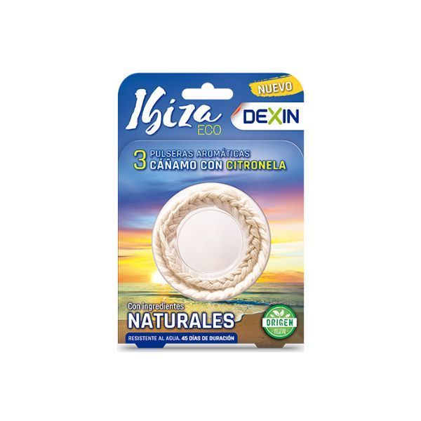 Dexin Pulsera Ibiza con citronela (3 unidades)