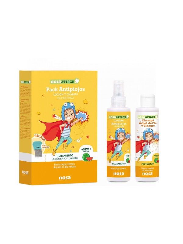 Nosa Pack Loción 150ml y Champú Antipiojos (150ml) 1% Piretrina