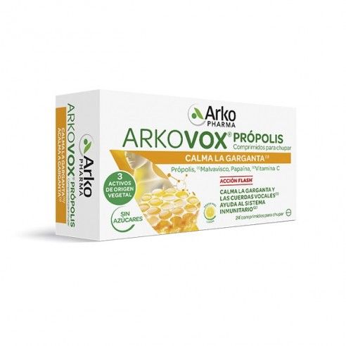 Arkovox Propolis Vit C (24 compimidos) sabor miel y limón