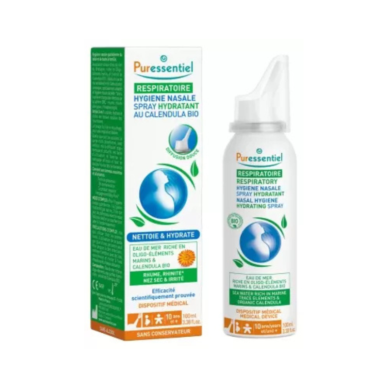 Puressentiel. Higiene Nasal Respiratoria Spray Hidratante con Caléndula (100 ml)