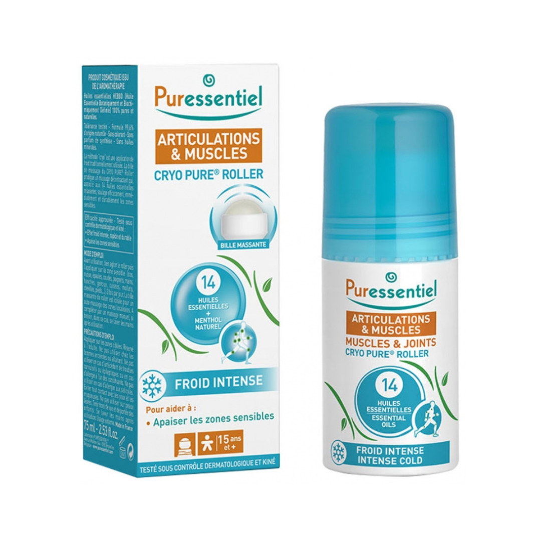 Puressentiel Articulaciones y Musculos Cryo Pure Roller With 14 Essential Oils (75 ml)