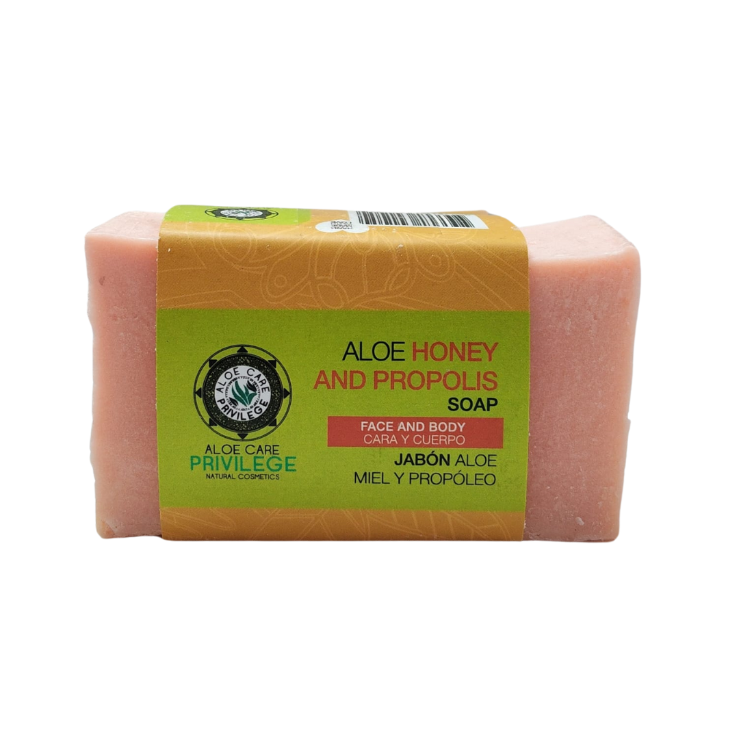 ​Jabón Artesanal Aloe Vera, miel y propóleo.
