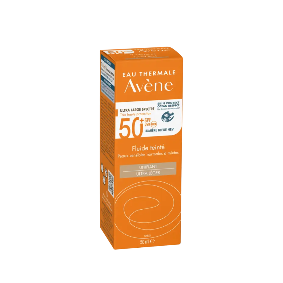Avéne Fluido con color. Pieles sencibles  (SPF 50+)