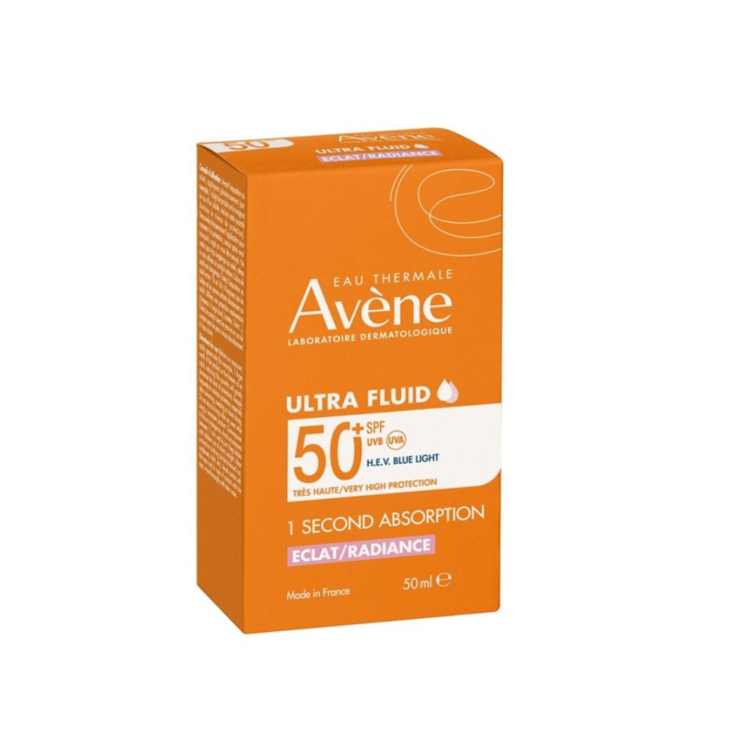 Avène Eau Thermal Ultra Fluido Radiance  Cara y cuerpo embellecedor/antipolución   Pieles sencibles (SPF50+)  (50 ml)