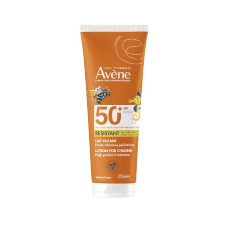 Avène Leche para niños desde los 2 años. Rostro y cuerpo. Resistente al agua (SPF50+)  (250 ML)