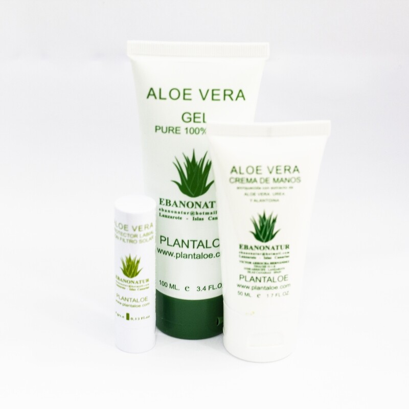 Ebanonatur Pack de viaje 1 Aloe Vera (Gel + crema de manos + Labial) Ebanonatur Pack de viaje 1 Aloe Vera (Gel + crema de manos + Labial)