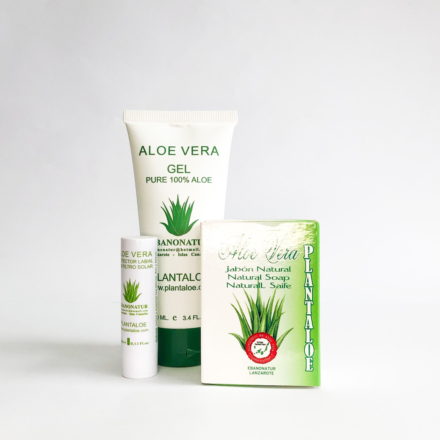 Ebanonatur Pack de viaje 2  Aloe Vera (Gel + jabón + labial)
