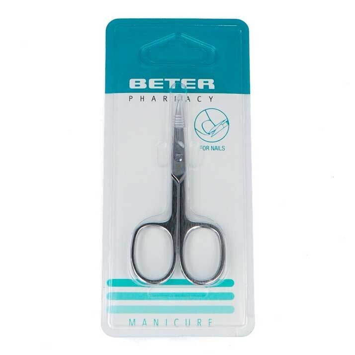 Beter Tijera manicura uñas cromada con curva profesional (24012) Beter Tijera manicura uñas cromada con curva profesional (24012)