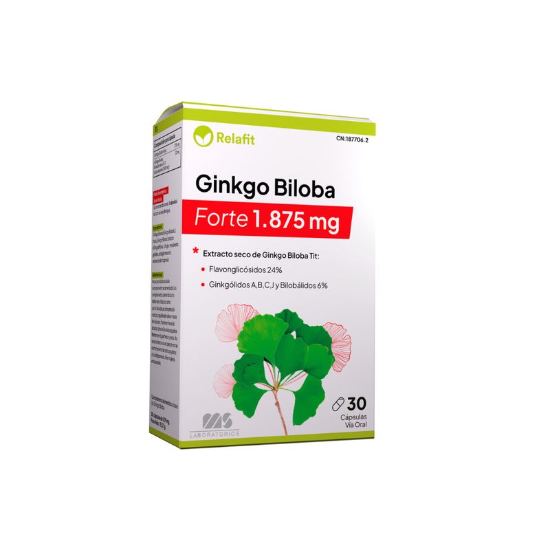 Relafit Ginkgo Biloba Forte (1.850mg)  (30 Cápsulas)