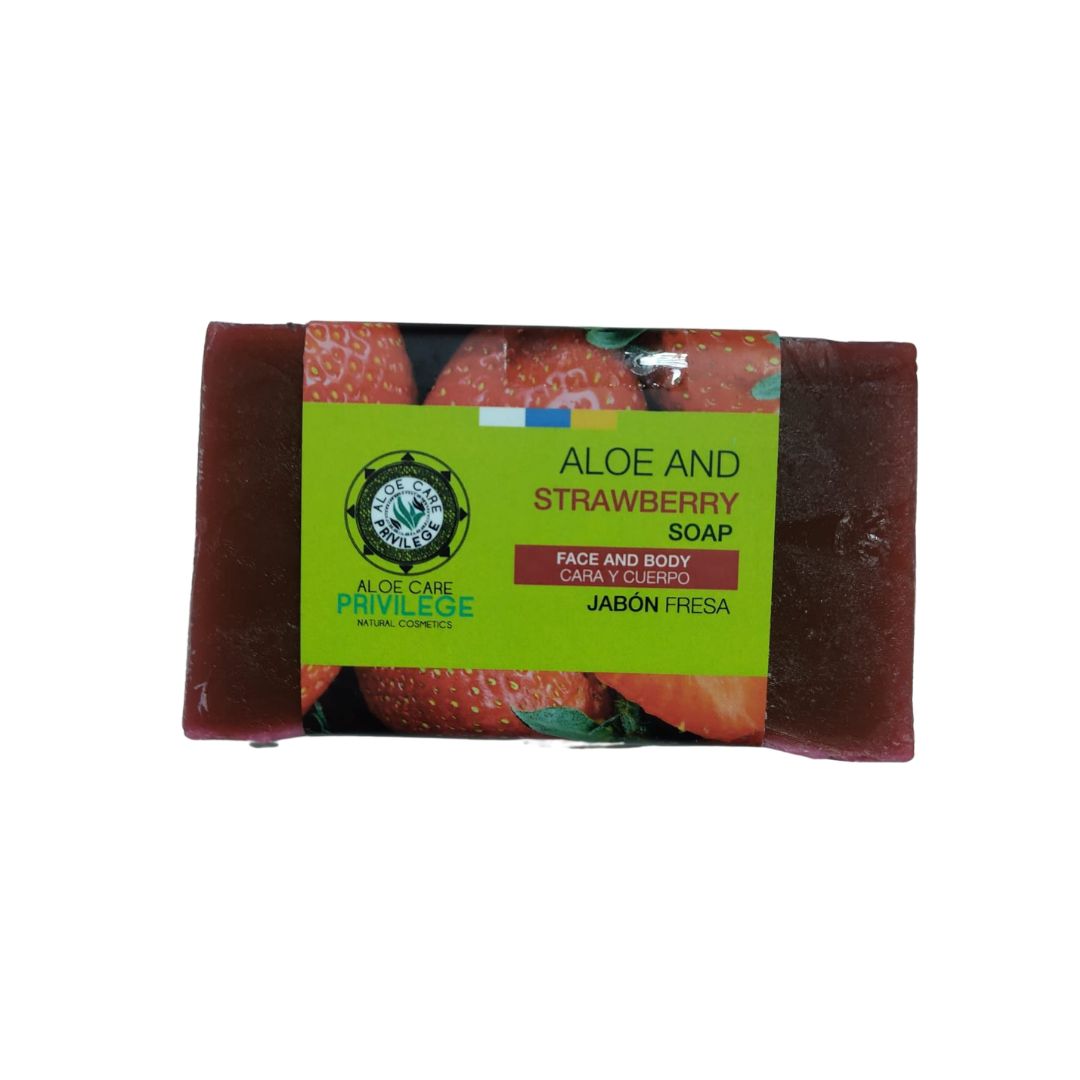 ​Jabón Artesanal de Aloe Vera y Fresa