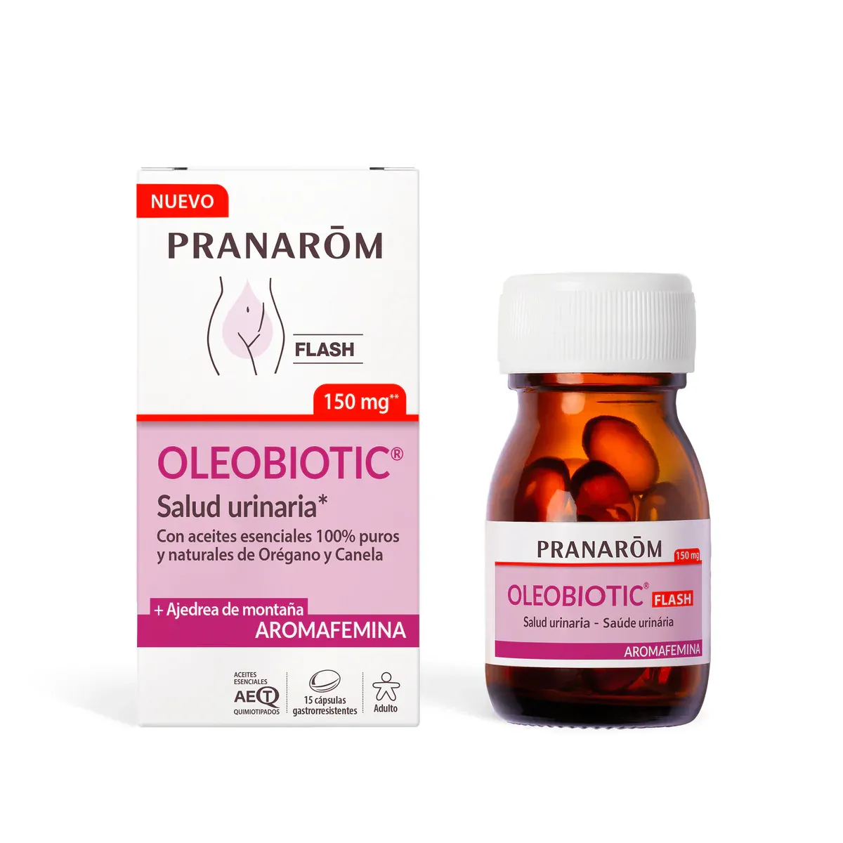 Pranarom Aromafemina Oleobiotic® Salud Urinaria Flash (150mg)