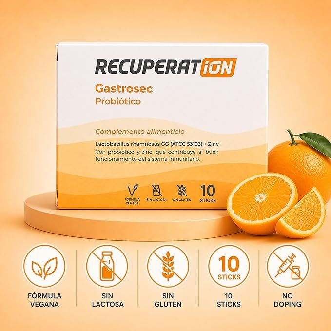 Probiótico Lactobacillus Rhamnosus GG + Zinc 10 Sticks | Sabor Naranja