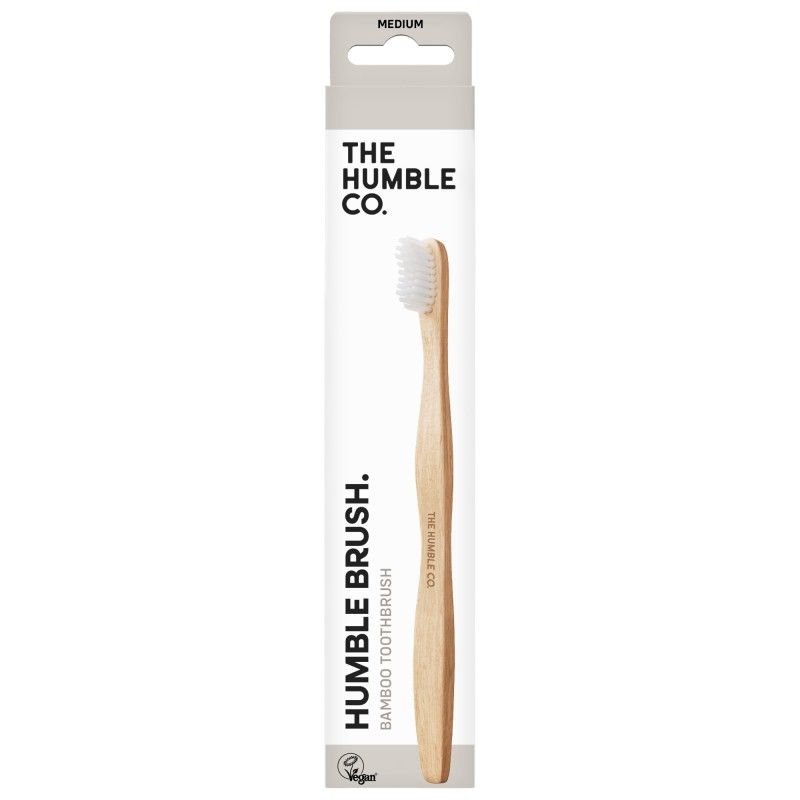 Cepillo de dientes bambú adulto blanco medio The Humble co Cepillo de dientes bambú adulto blanco medio The Humble co
