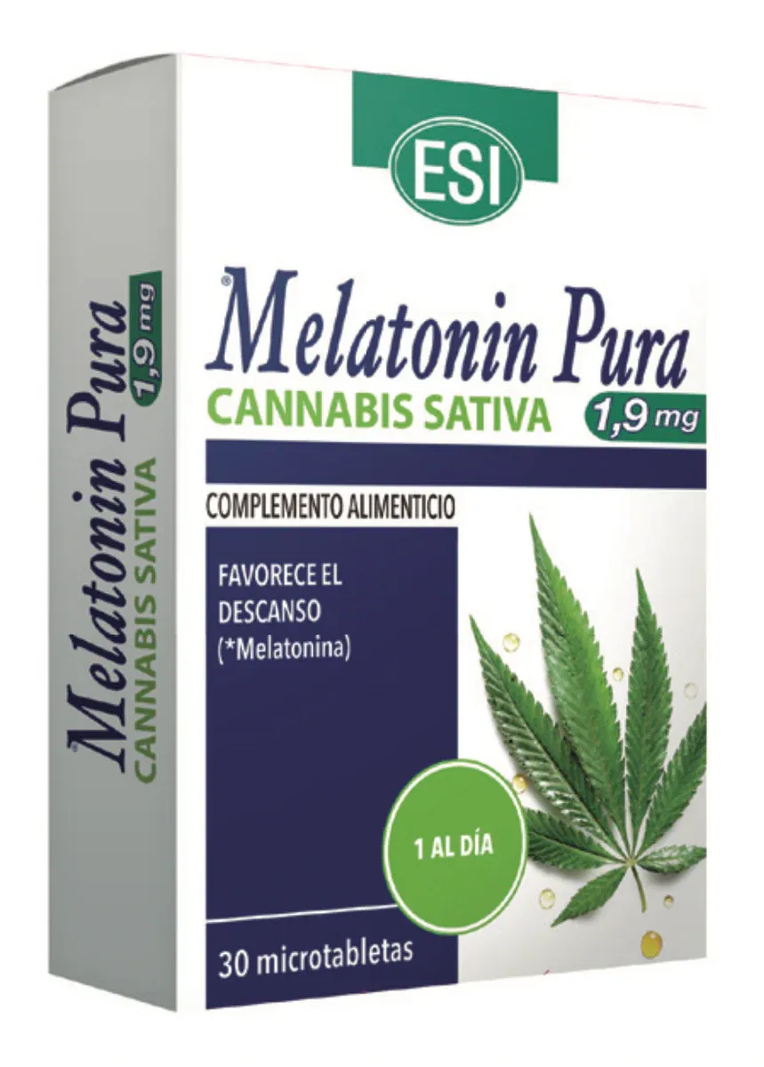 Melatonina Pura 1,9 mg con Cannabis · ESI · 30 microtabletas Melatonina Pura 1,9 mg con Cannabis · ESI · 30 microtabletas