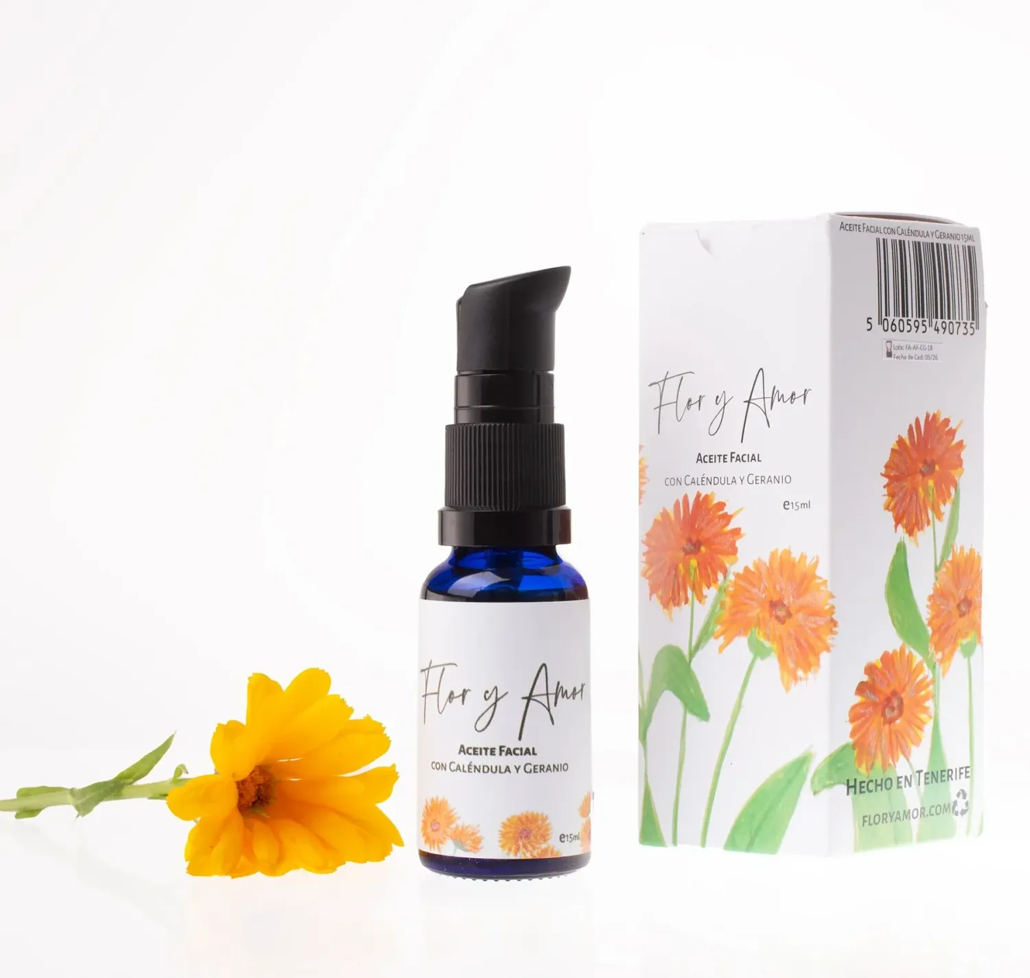 Aceite Facial con Caléndula y Geranio Flor y Amor Aceite Facial con Caléndula y Geranio Flor y Amor