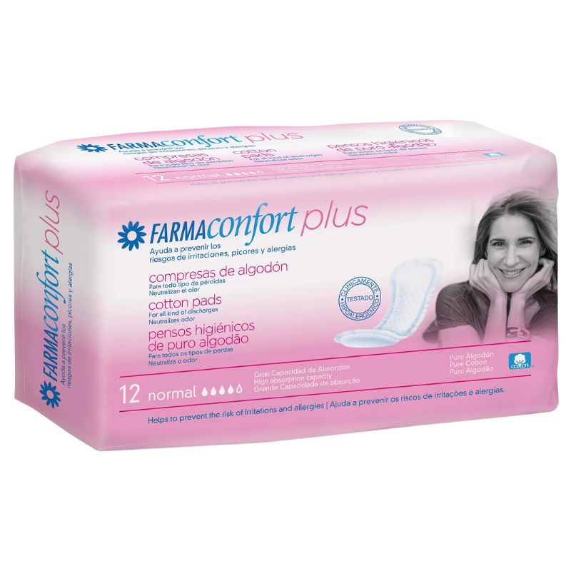 Farmaconfort plus compresas de algodon normal 12