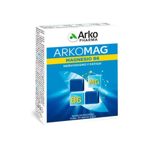 Arkopharma Arkomag Magnesio + Vitamina B6 30 Cápsulas Arkopharma Arkomag Magnesio + Vitamina B6 30 Cápsulas