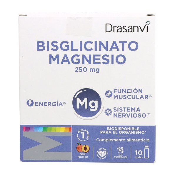 Drasanvi Bisglicinato de Magnesio 10 Viales 25ml Sabor Melocotón