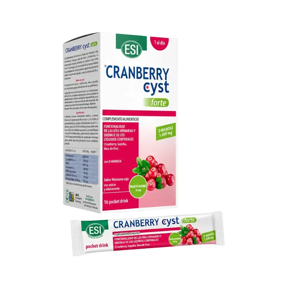 Cranberry Cyst Forte 16 Sobres Esi Cranberry Cyst Forte 16 Sobres Esi