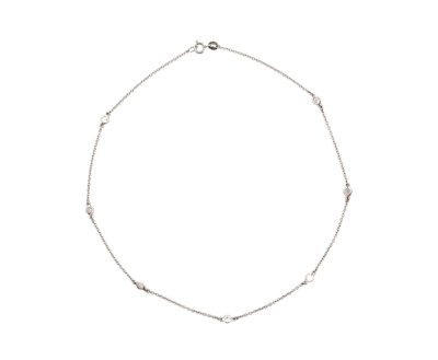 Collar plata con circonitas brillantes