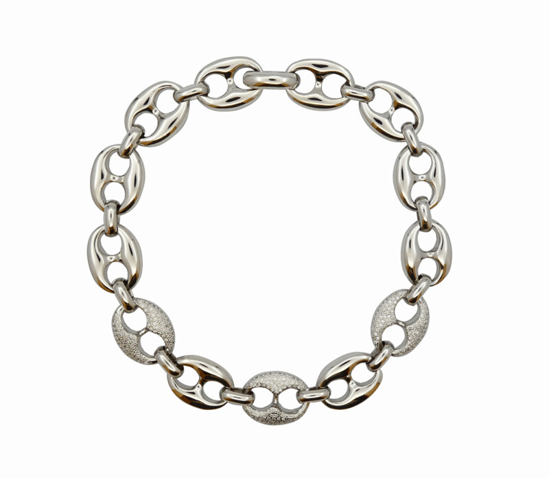 Collar de calabrote y circonitas