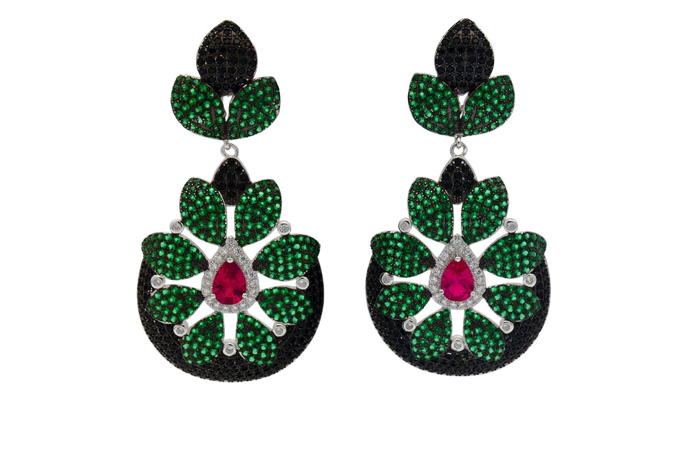 Pendientes circonitas colores