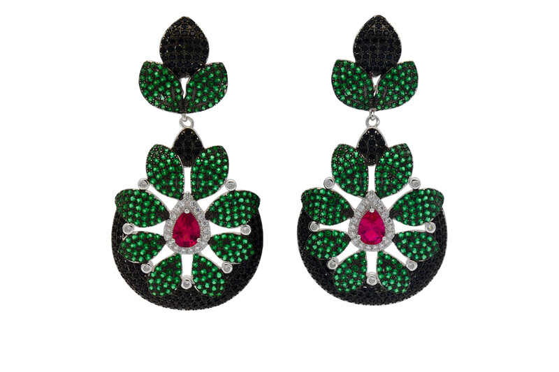 Pendientes circonitas colores