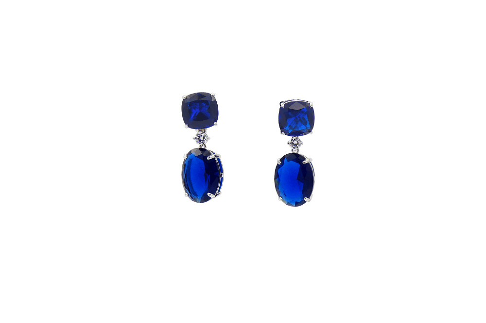 Pendientes piedra color