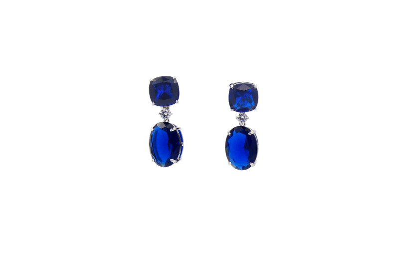 Pendientes piedra color