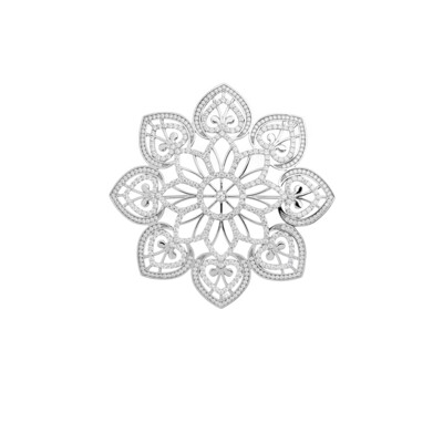 Broche estrella plata y circonitas