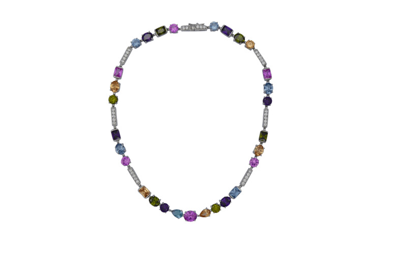 Collar piedras multicolor