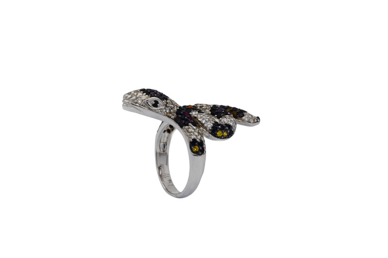 Anillo serpiente multicolor