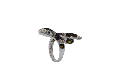 Anillo serpiente multicolor