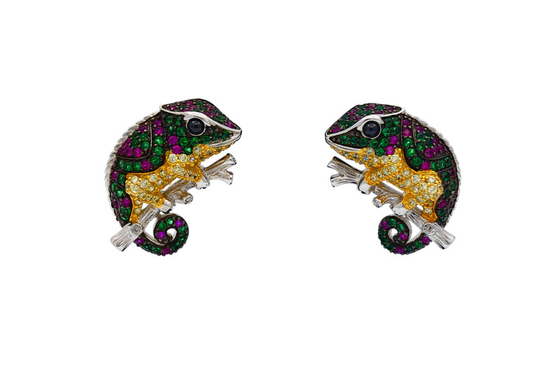 Pendientes camaleón