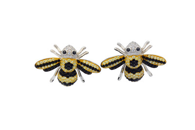 Pendientes abeja amarilla y negra