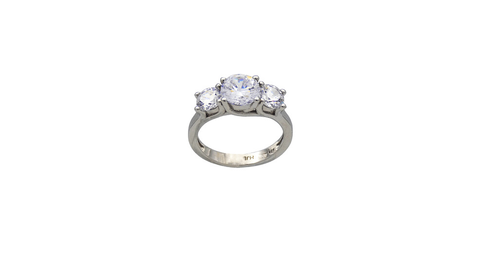 Anillo Tresillo con circonitas
