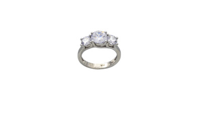 Anillo Tresillo con circonitas